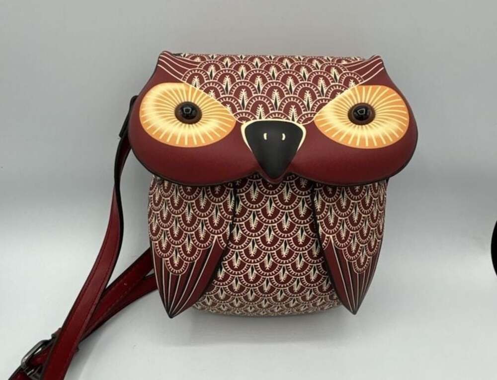 Novelty Owl Shaped Faux Leather Crossbody Shoulder Bag